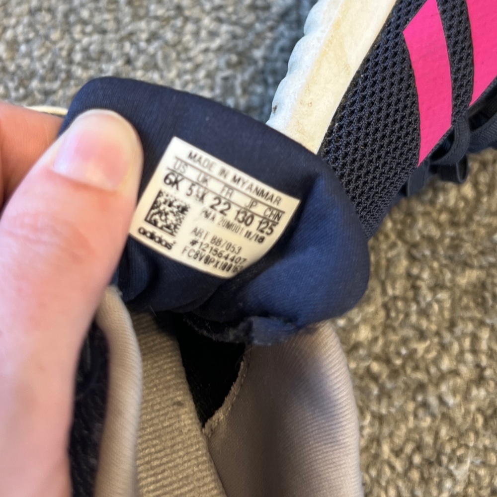 Adidas sneakers kids 6K blue pink baby girl lite racer shoes comfort no tie - Picture 8 of 8